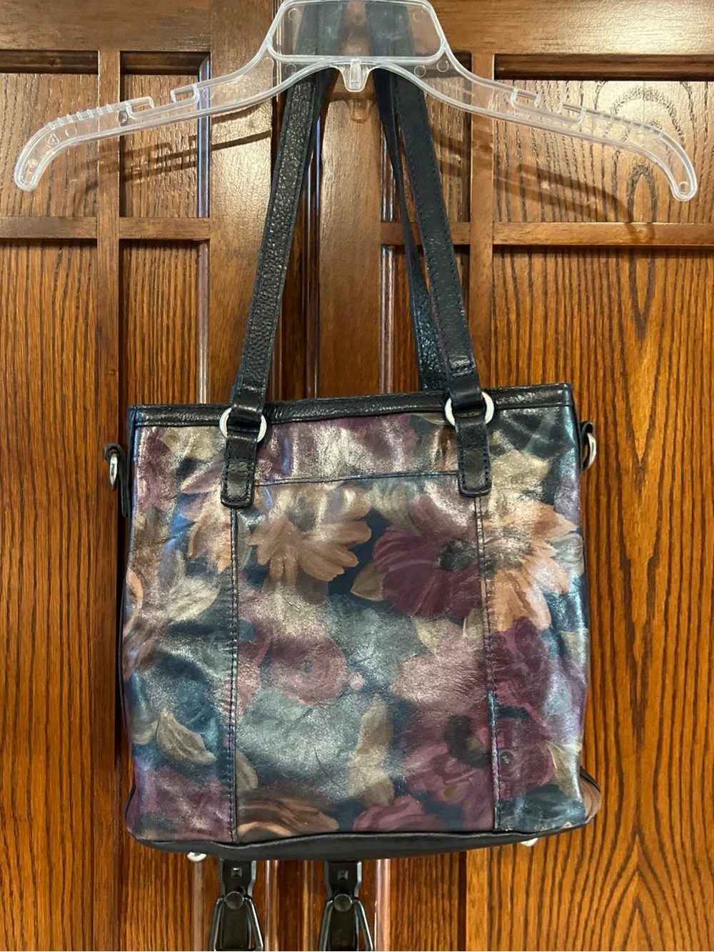 Patricia Nash Lundy Leather Shoulder Bag Peruvian Painting Floral Tote